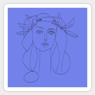 Picasso Line Art - Woman's Head Magnet